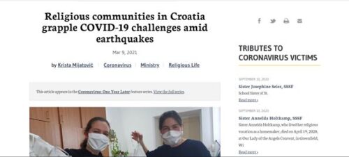 Redovničke zajednice u Hrvatskoj bore se s COVID-19 izazovima usred potresa