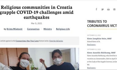 Redovničke zajednice u Hrvatskoj bore se s COVID-19 izazovima usred potresa