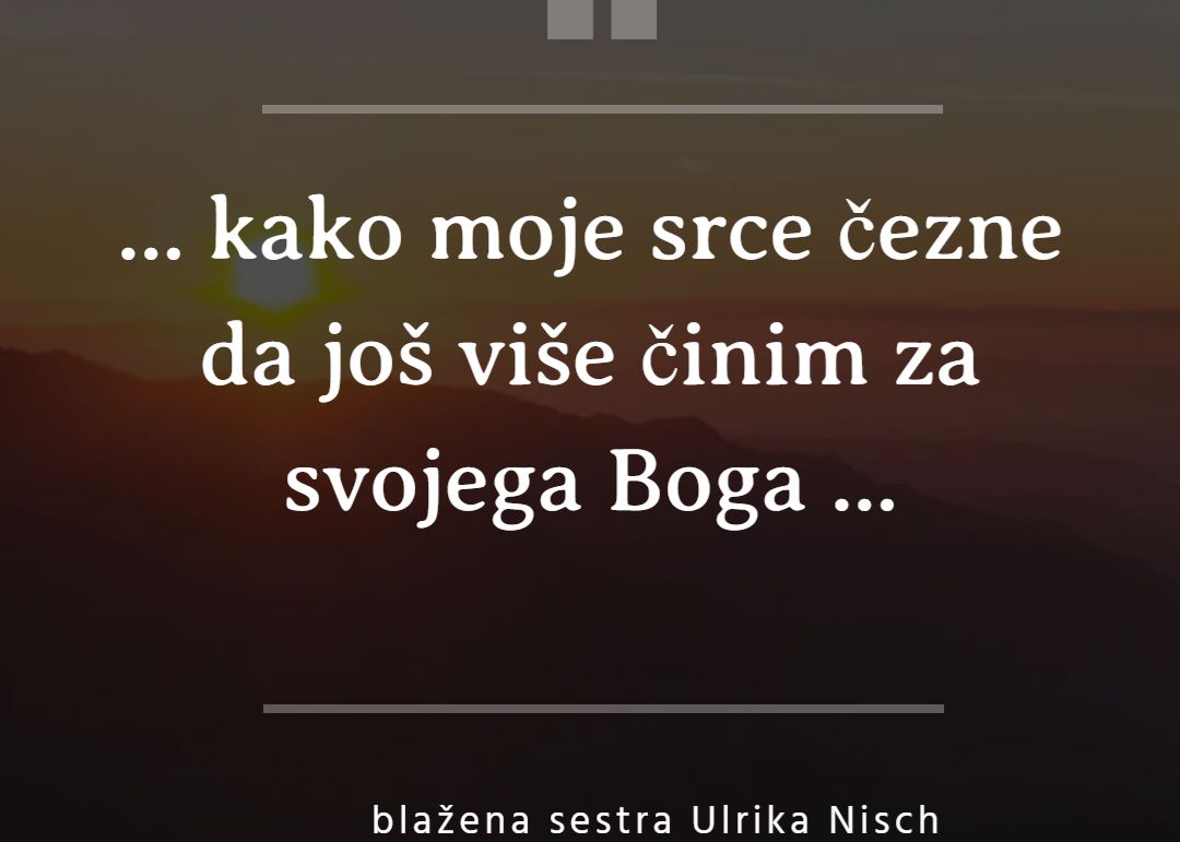 Trenutno pregledavate Izreke blažene sestre Ulrike
