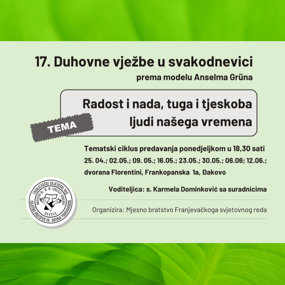 Trenutno pregledavate 17. Duhovne vježbe u svakodnevici