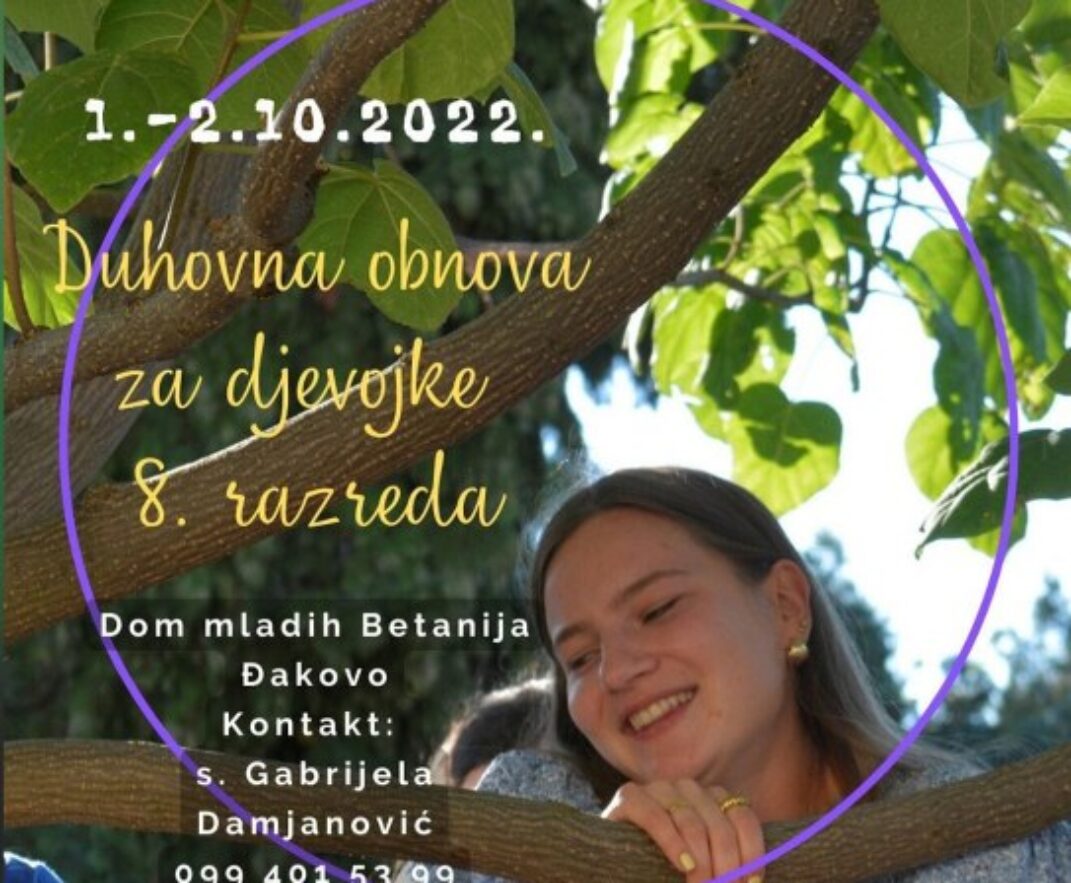 Duhovna obnova za djevojke 8. razreda – najava