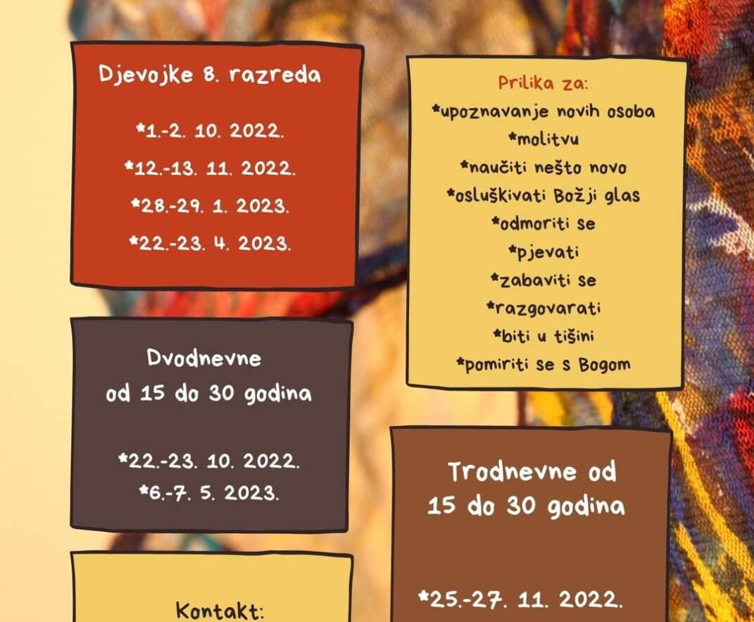 Duhovne obnove za mlade u Betaniji – Đakovo