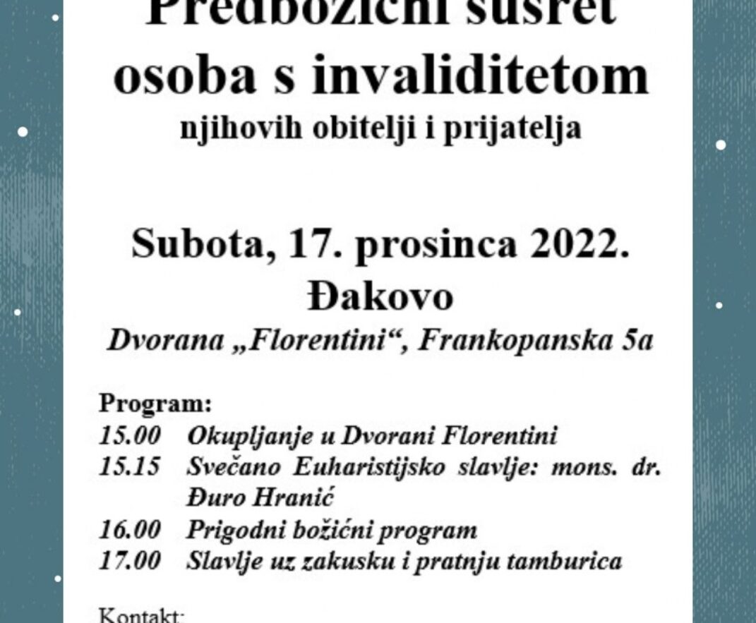 Predbožićni susret za osobe s invaliditetom – 2022.