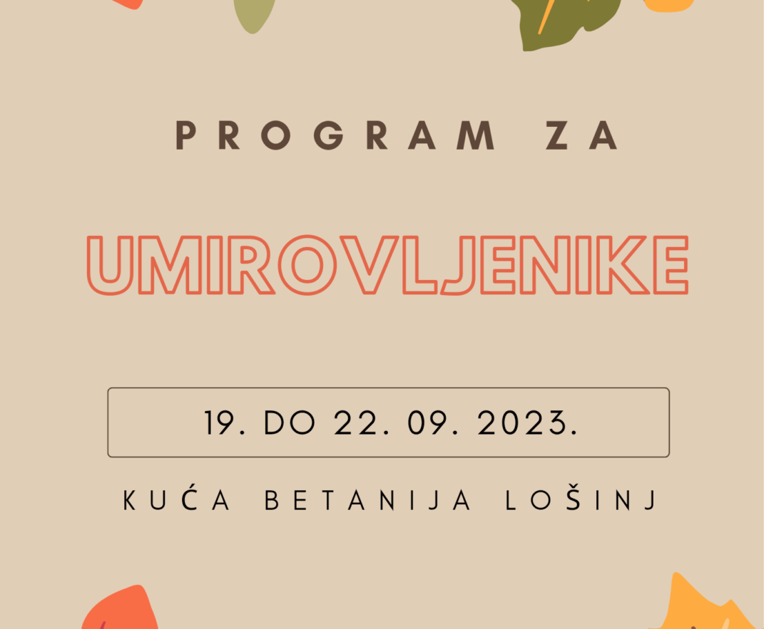 PROGRAM ZA UMIROVLJENIKE 19. – 22.09.2023.