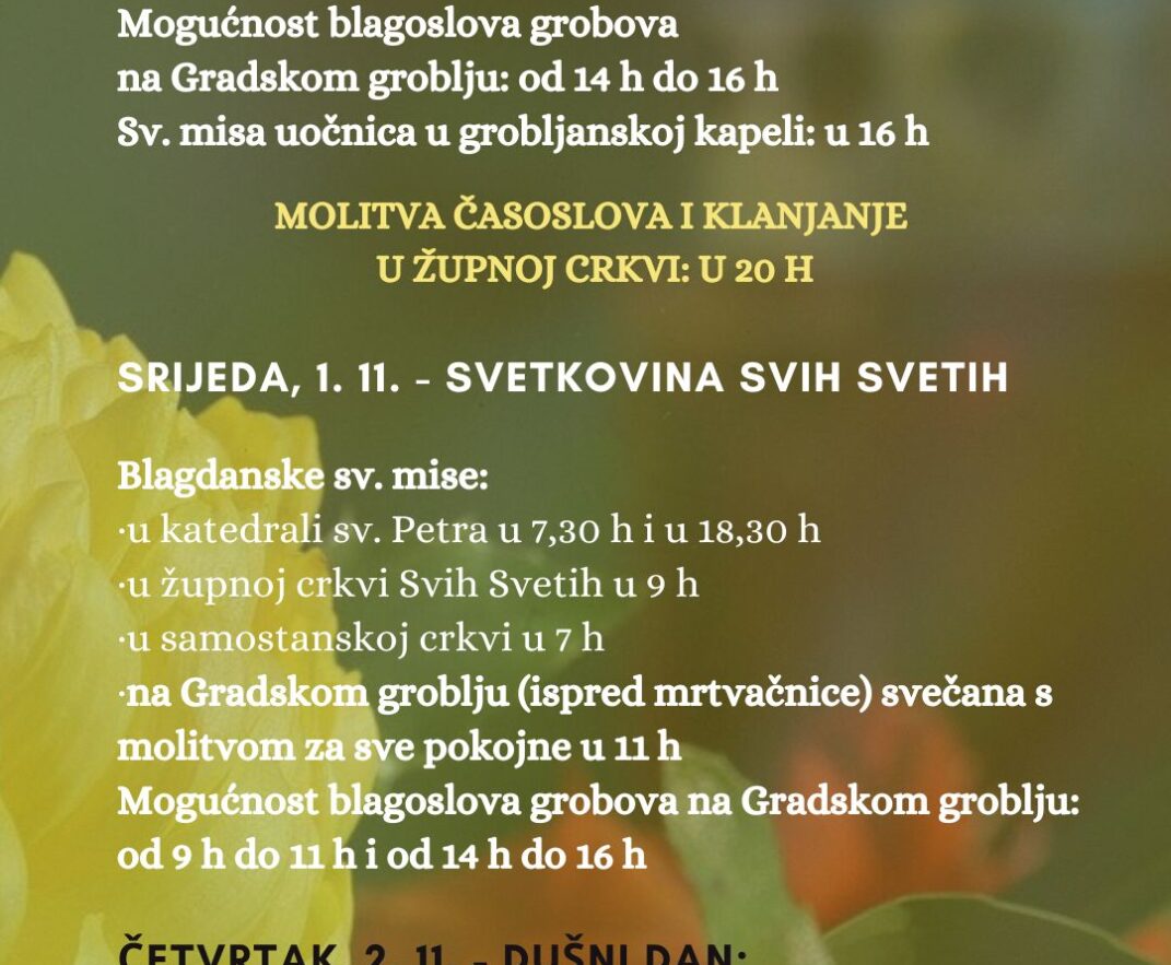 SVI SVETI I DUŠNI DAN 2023. U ĐAKOVU