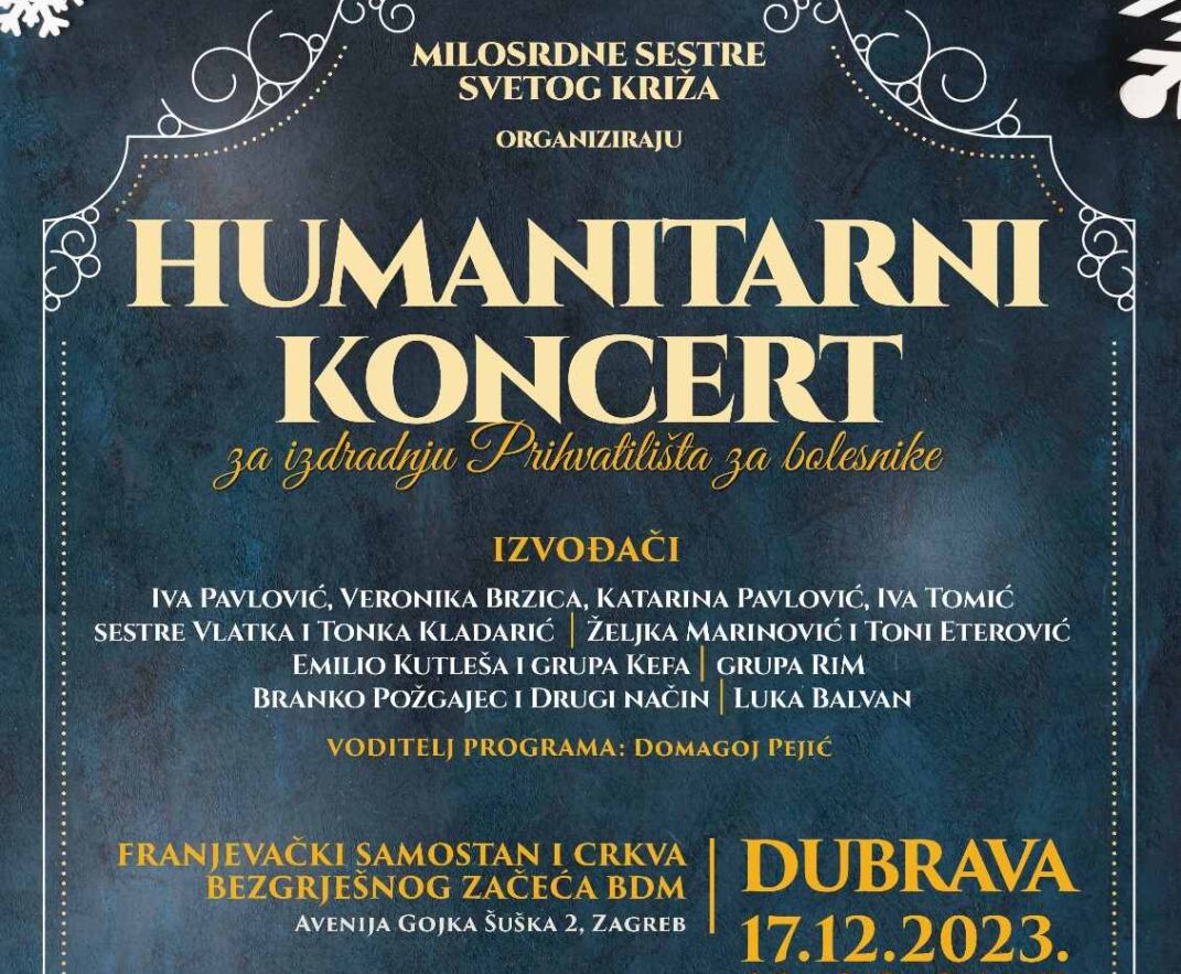 Humanitarni koncert za izgradnju Prihvatilišta za bolesnike