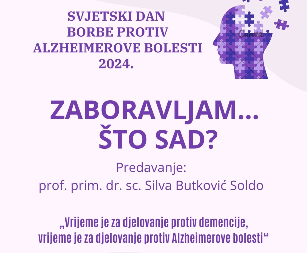 Zaboravljam…što sad? – POZIV NA PREDAVANJE