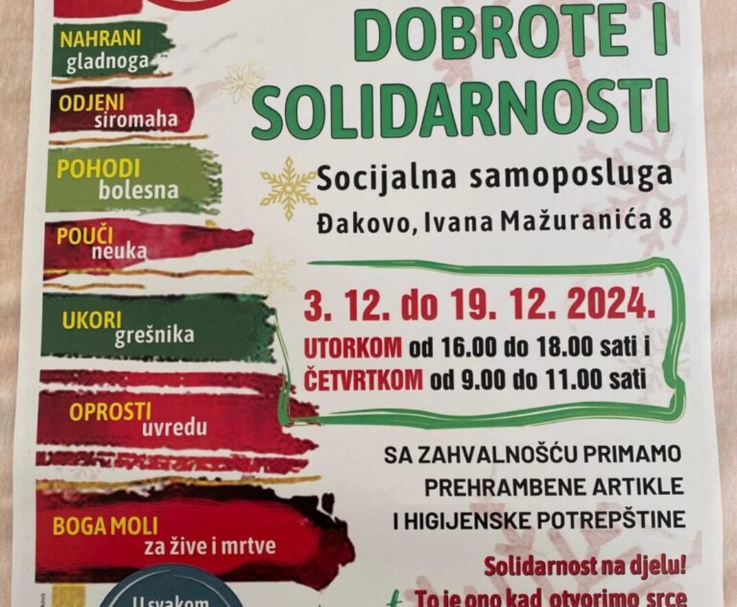 Peti dani dobrote i solidarnosti Socijalne samoposluge Đakovo