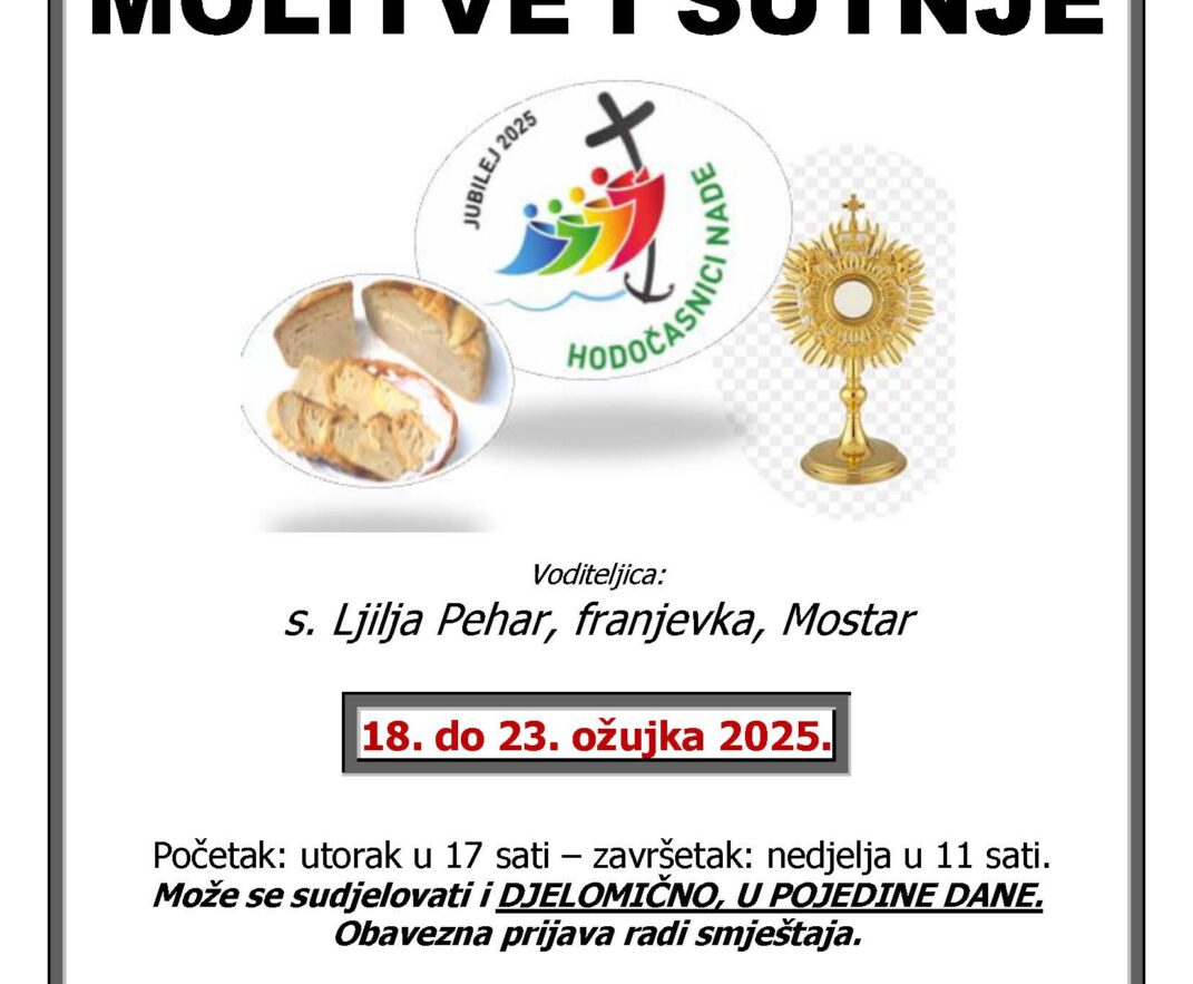 Seminar posta, molitve i šutnje, 18. – 23.03.2025.