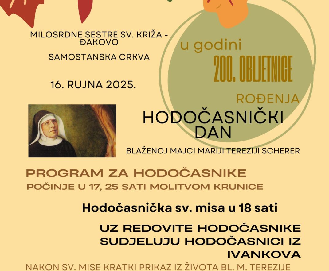 Hodočasnički dan 16. rujna – najava