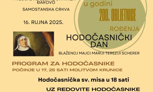 Hodočasnički dan 16. rujna – najava