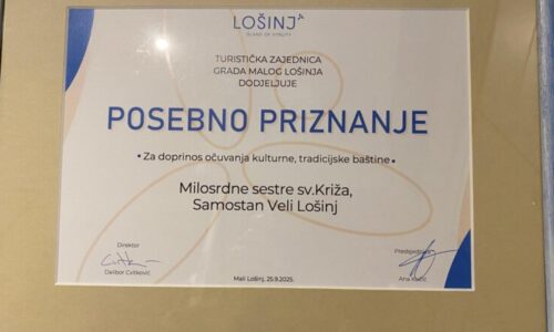 Sestre u Lošinju dobile priznanje