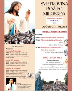 svetkovina Bozjeg milosrdja 2026 Ovcara kod Djakova