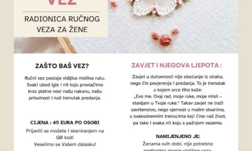 Zavjetni vez – radionica ručnog veza za žene